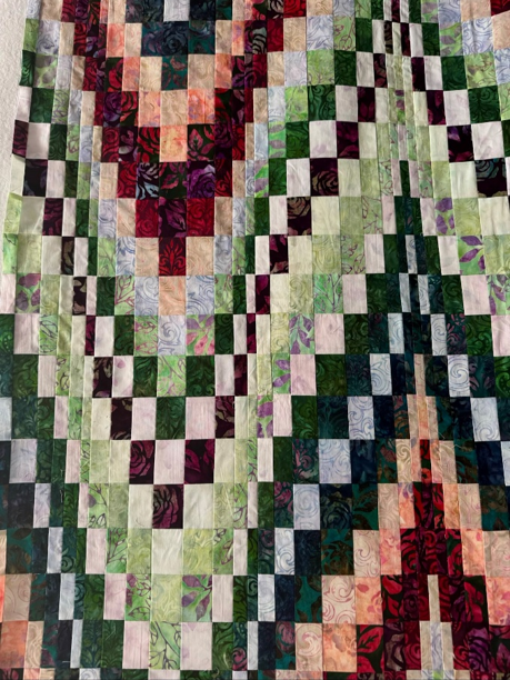 Bargello table runner made in Rena's quilt class