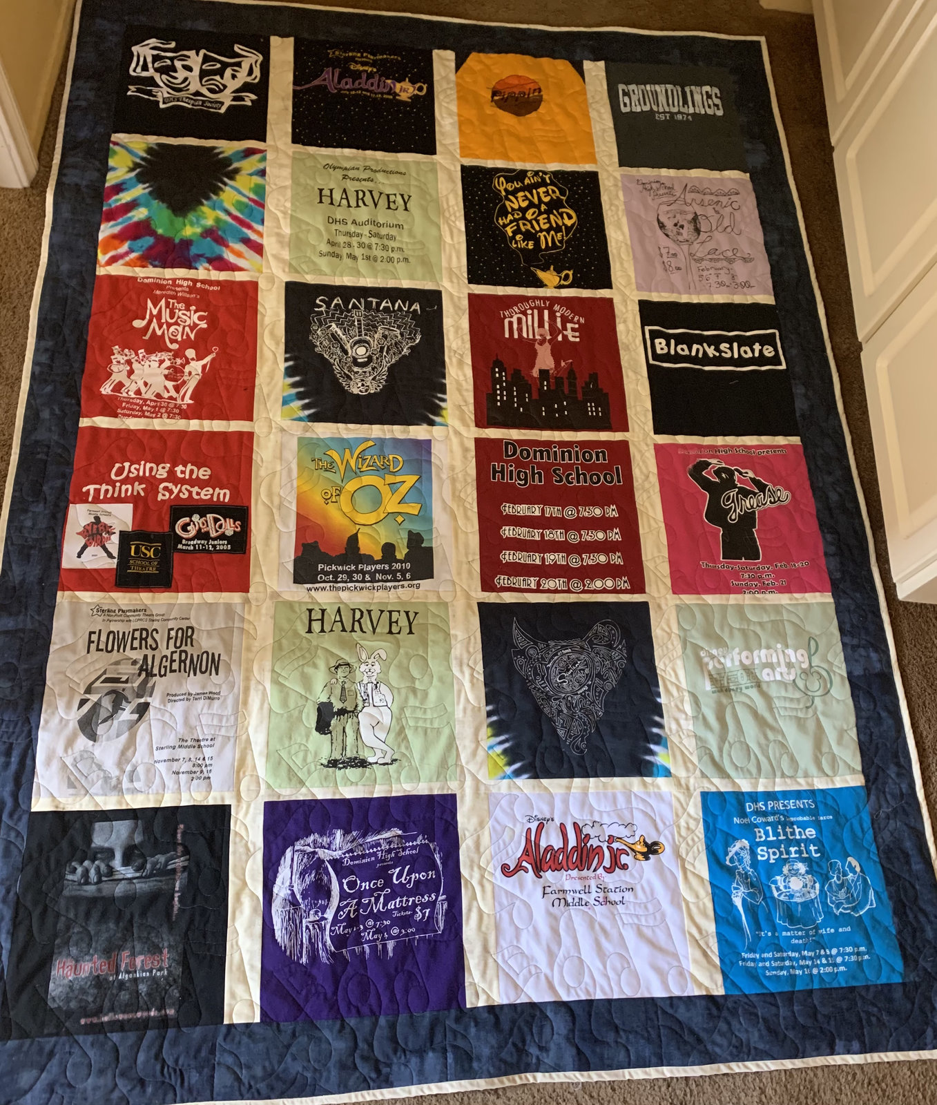 T-shirt quilt by Rena Bean Creations