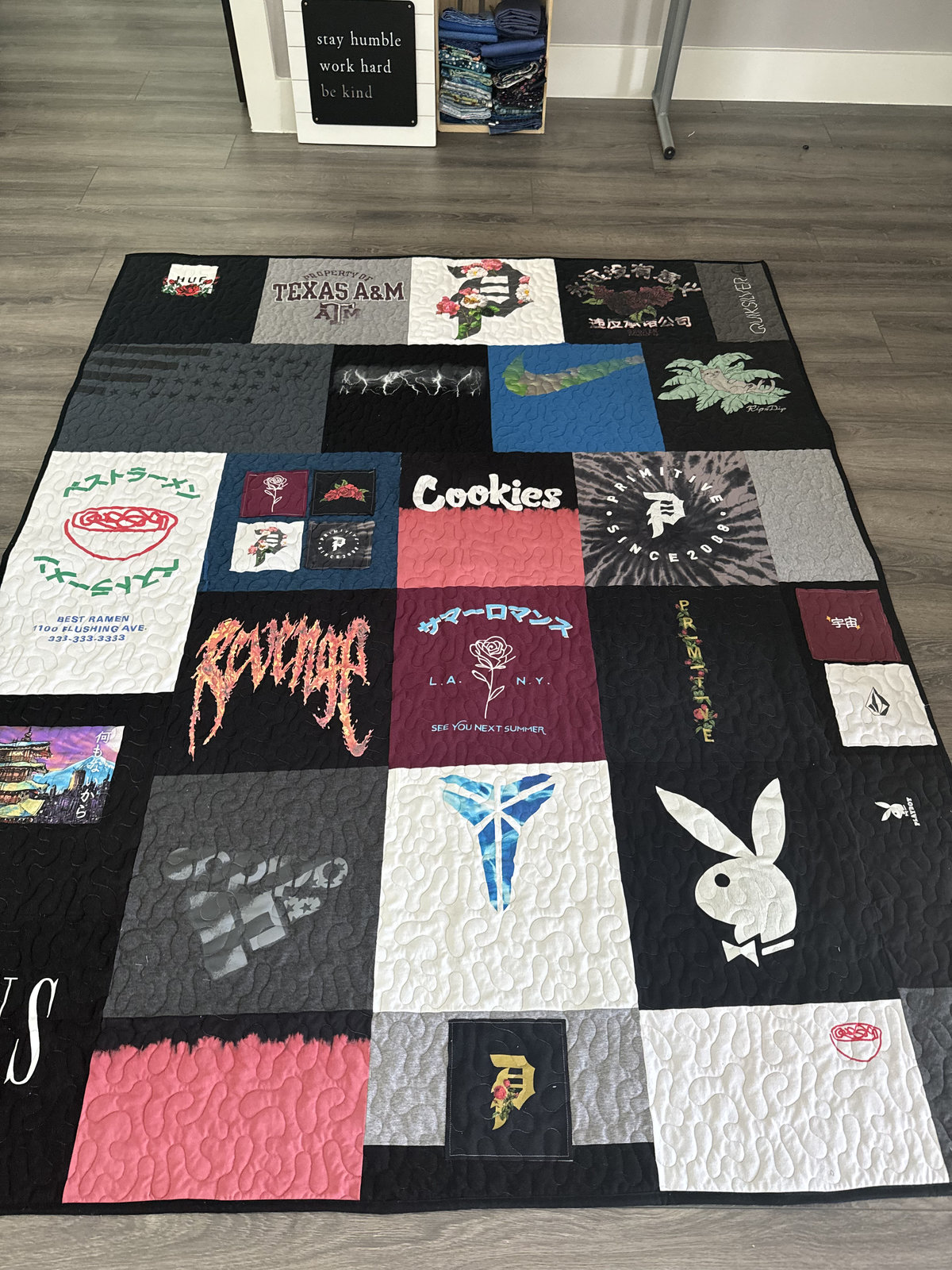 T-shirt quilt by Rena Bean Creations