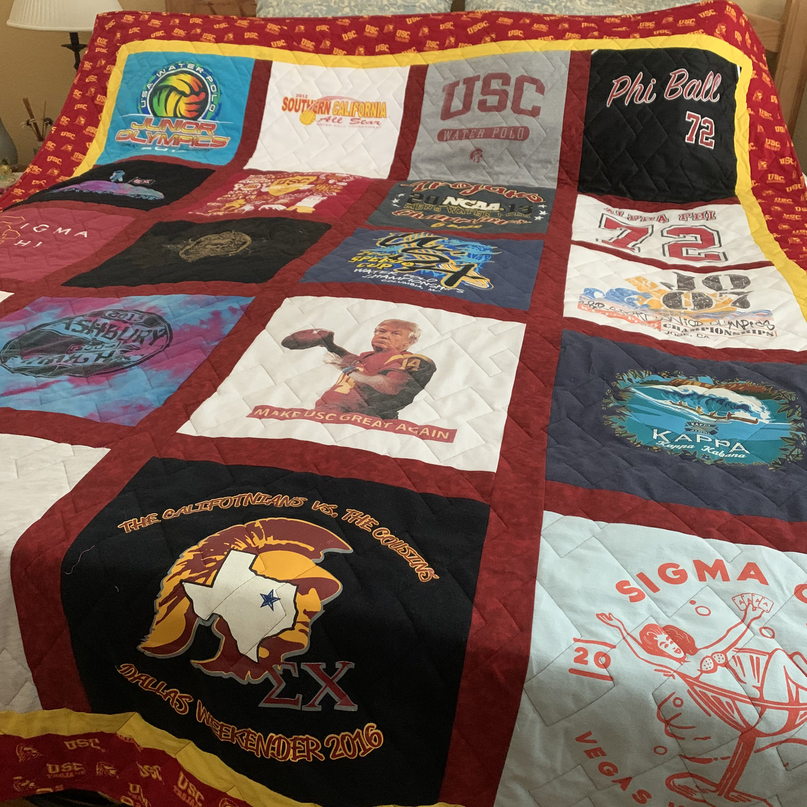 T-shirt quilt by Rena Bean Creations